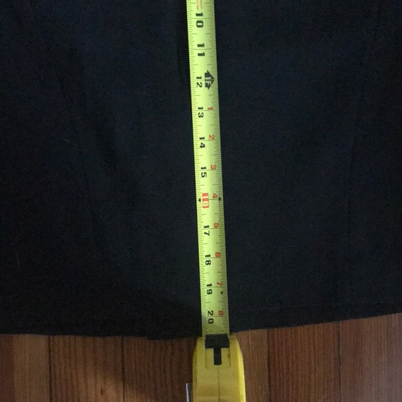 LOFT Black Pencil Skirt w/ POCKETS and back detail - Picture 3 of 7
